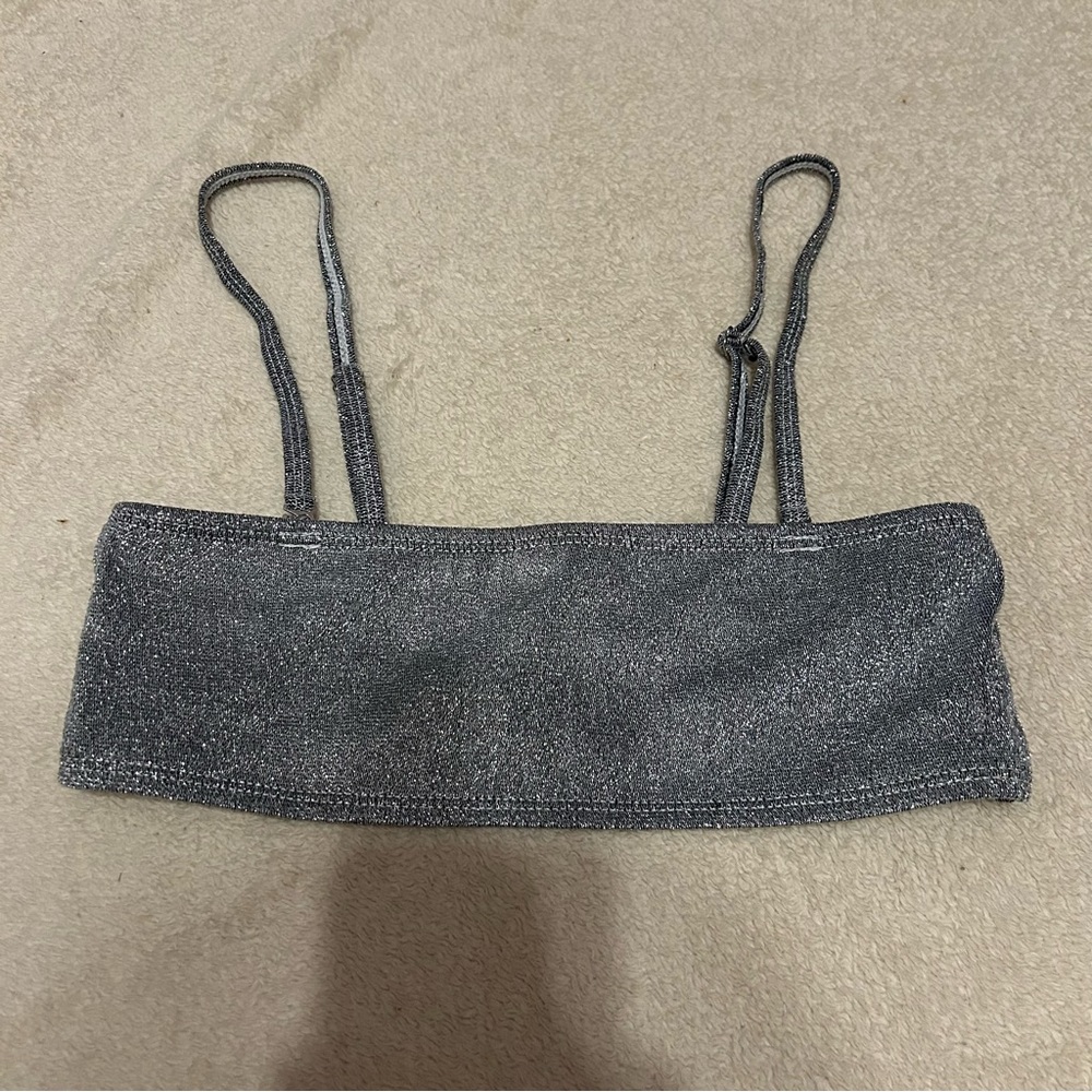 Adika Silver Bikini Top